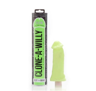 Zestaw do klonowania penisa fosforyzujący - Clone A Willy Kit Glow-in-the-Dark Green